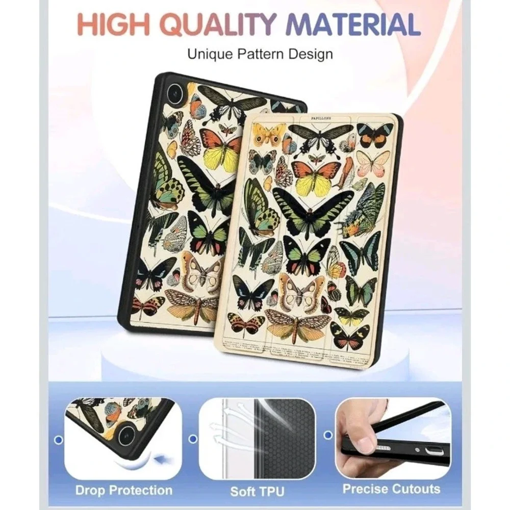 Papillon Butterfly Case for Samsung Galaxy Tab A9+  2023 2024 SM-X210